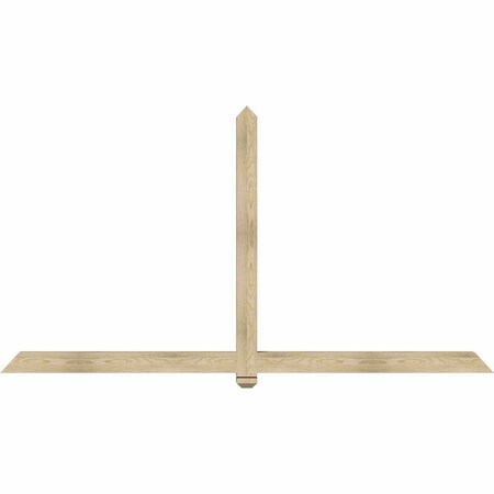 Ekena Millwork Eugene Rough Sawn Timber Gable Bracket, Douglas Fir, 96"W x 52"H x 4"D x 4"F, 13/12 Pitch GBW096X52X0404EUG00RDF